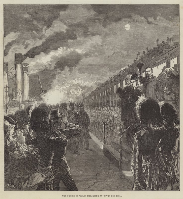 O Príncipe de Gales embarcando em Dover para a Índia de Sir John Charles Robinson