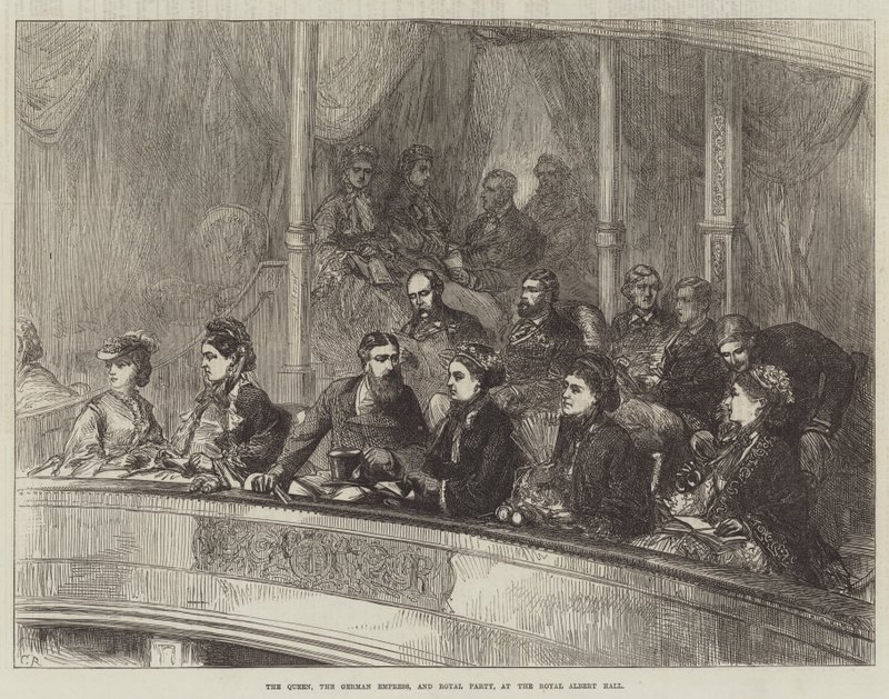 A rainha, a imperatriz alemã e a festa real, no Royal Albert Hall de Sir John Charles Robinson