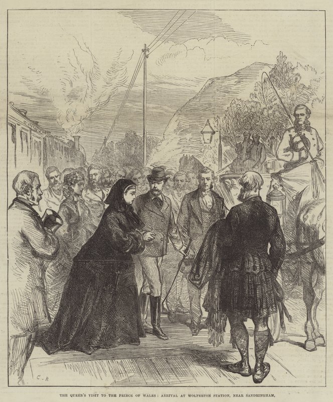 Visita da Rainha ao Príncipe de Gales, Chegada à Estação Wolferton, perto de Sandringham de Sir John Charles Robinson