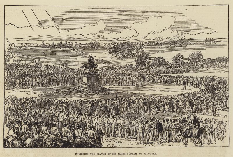 Desvendando a estátua de Sir James Outram em Calcutá de Sir John Charles Robinson