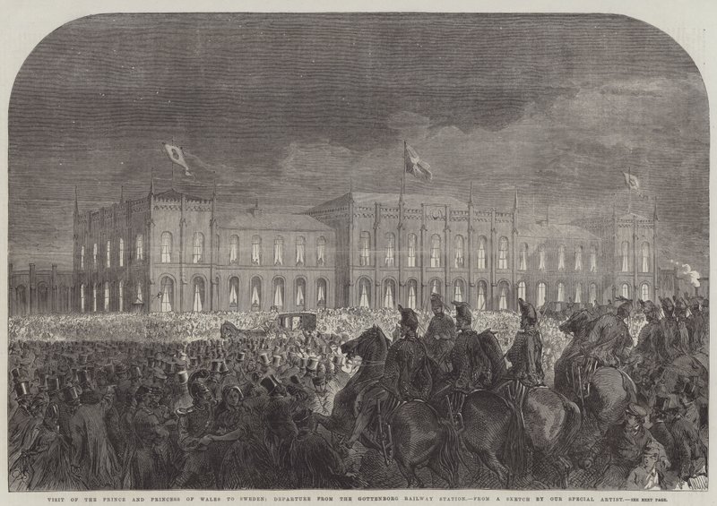 Visita do Príncipe e Princesa do País de Gales à Suécia, Partida da Estação Ferroviária de Gottenborg de Sir John Charles Robinson