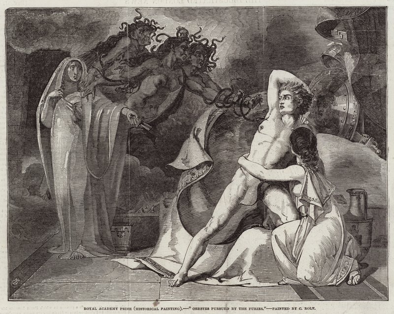 Royal Academy Prize (Pintura Histórica), Orestes perseguido pelas Fúrias de Charles Rolt