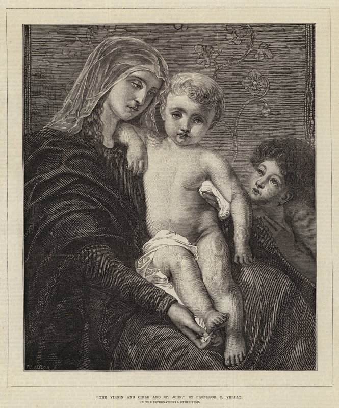 A Virgem e o Menino e São João de Charles Verlat