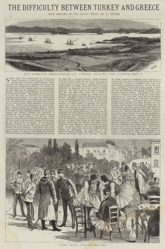 A dificuldade entre a Turquia e a Grécia de Charles William Wyllie