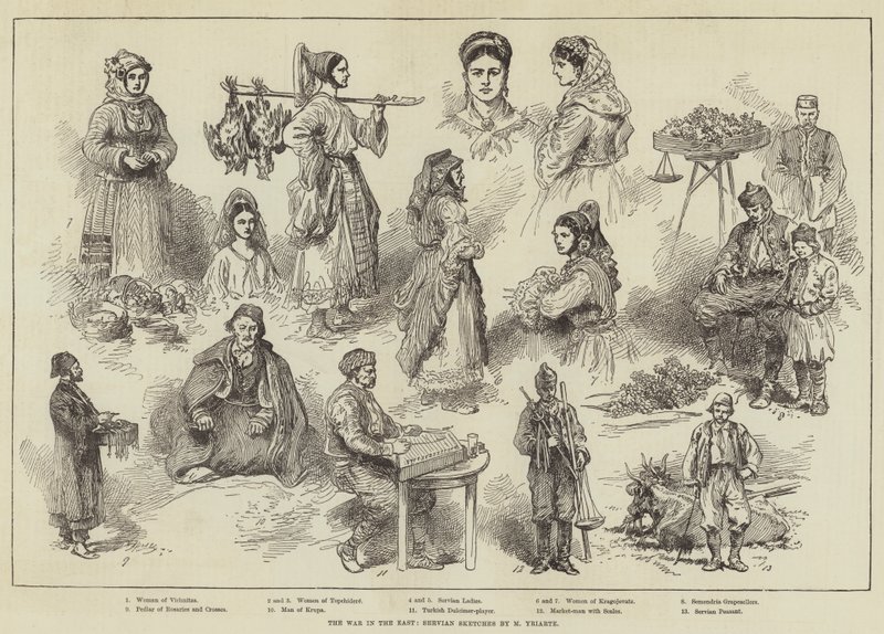 A guerra no Oriente, Servian Sketches de Charles Yriarte