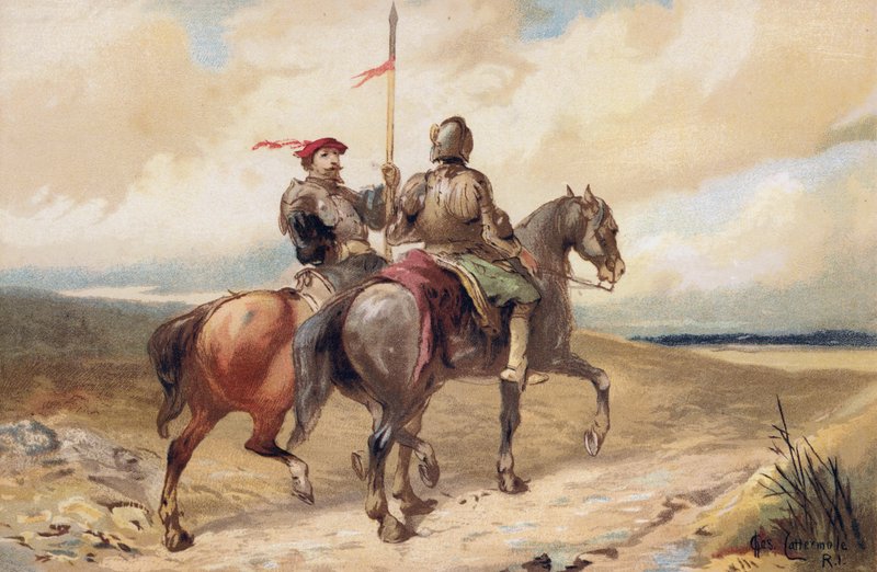 Escuteiros (cromolito) de Charles (after) Cattermole
