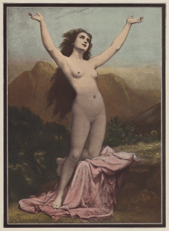Desejo (cor litho) de Charles (after) Landelle