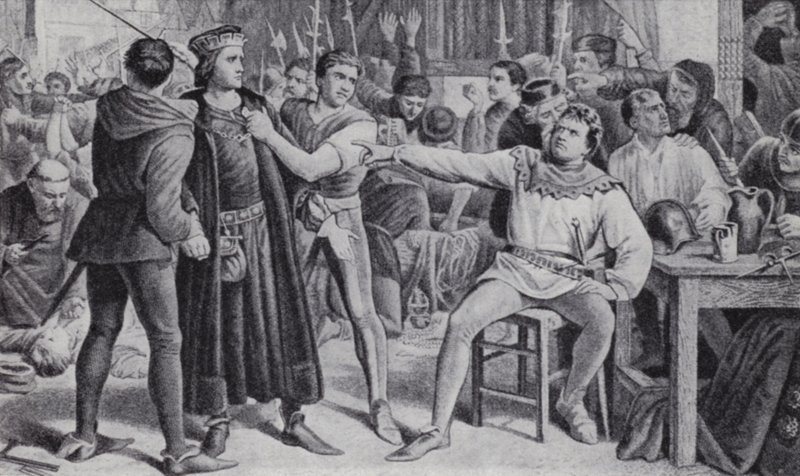Lorde Saye e Sele, prestes a ser decapitado na rebelião de Jack Cade. de Charles (after) Lucy