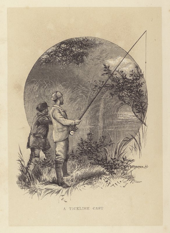 Pesca: Um elenco de Ticklish (litho) de Charles (after) Whymper