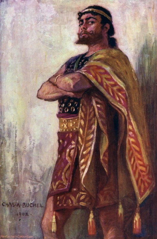 Antinous, senhor Oscar Asche (lito a cores) de Charles A. Buchel