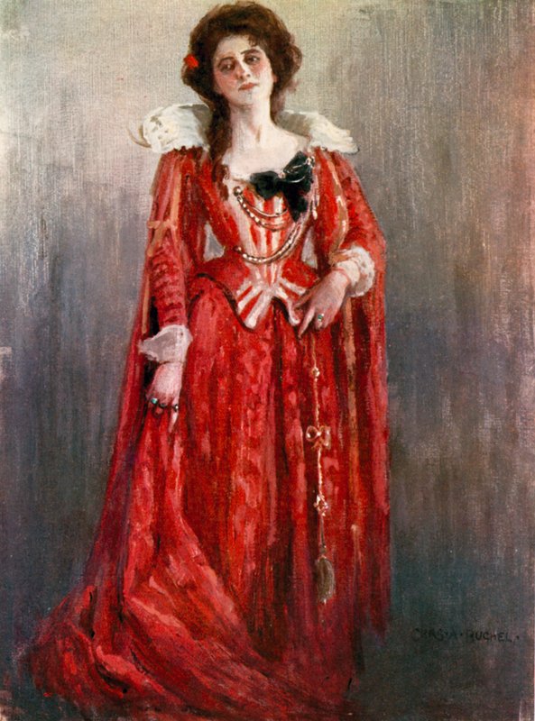 Noite de Reis: A Condessa Olivia, Miss Maud Jeffries (lito colorido) de Charles A. Buchel