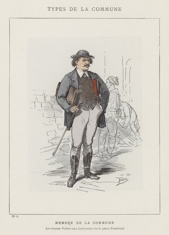 Membro da Comuna, Valles Cidadão nas Barricadas da Place Vendome de Charles Albert d Arnoux Bertall