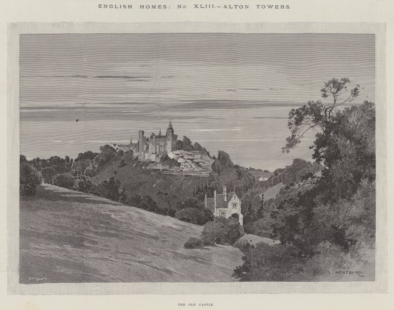 Casas inglesas, torres de Alton, o castelo velho de Charles Auguste Loye
