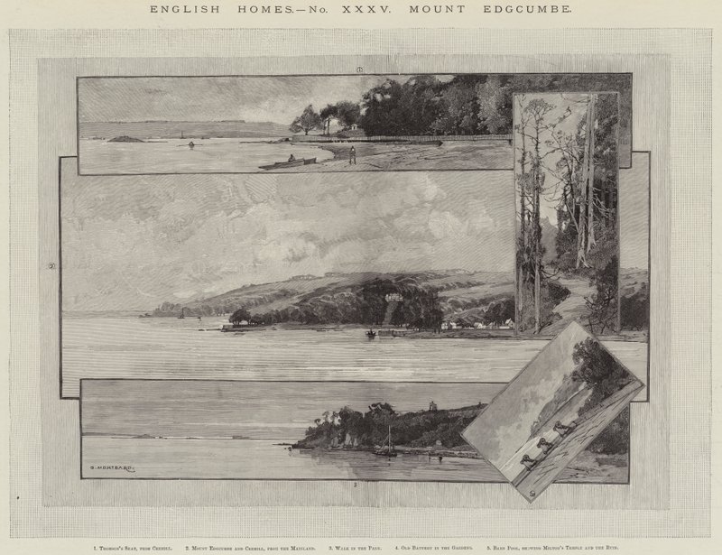Casas inglesas, montagem Edgcumbe de Charles Auguste Loye