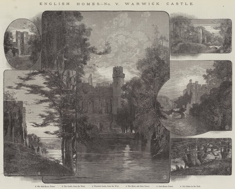 Casas inglesas, castelo de Warwick de Charles Auguste Loye