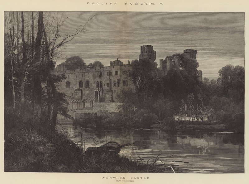 Casas inglesas, castelo de Warwick de Charles Auguste Loye