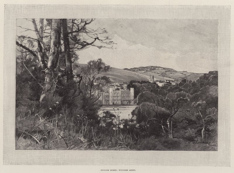 Casas inglesas, abadia de Wycombe de Charles Auguste Loye