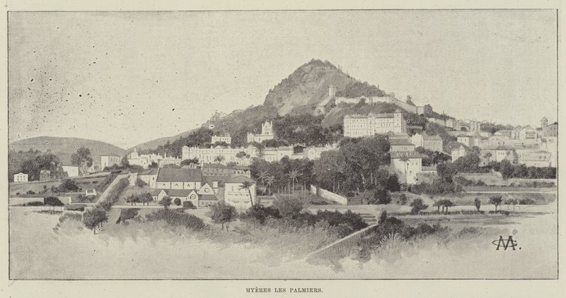 Hyeres as palmeiras de Charles Auguste Loye