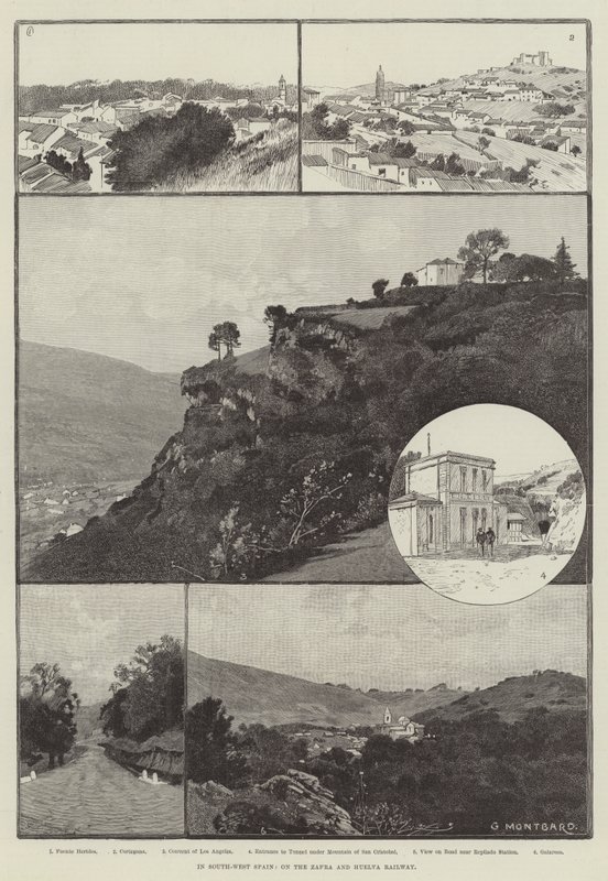 No sudoeste da Espanha, na estrada de ferro Zafra e Huelva de Charles Auguste Loye
