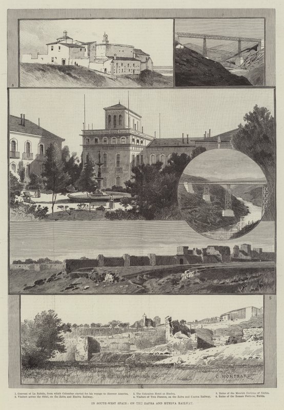 No sudoeste da Espanha, na estrada de ferro Zafra e Huelva de Charles Auguste Loye
