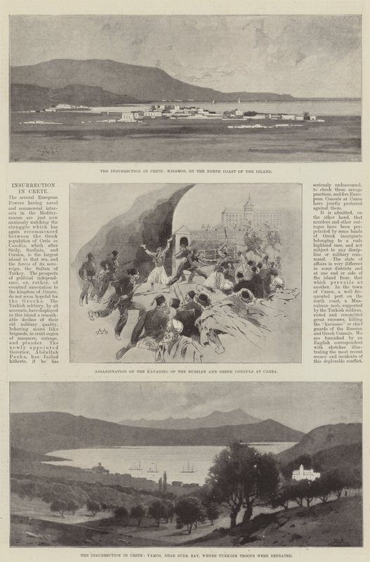 Insurreição em Creta de Charles Auguste Loye