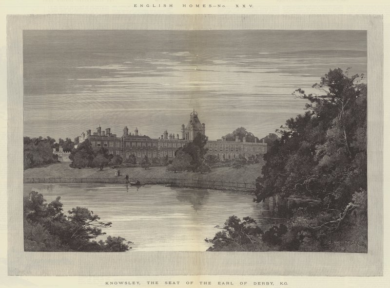 Knowsley, o assento do Conde de Derby, KG de Charles Auguste Loye