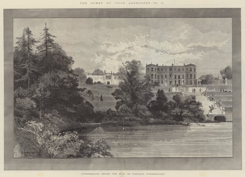 Casa de Powerscourt, a sede do visconde de Powerscourt de Charles Auguste Loye