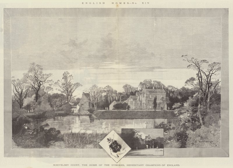 Scrivelsby Court, o Lar dos Dymokes, Campeões Hereditários da Inglaterra de Charles Auguste Loye