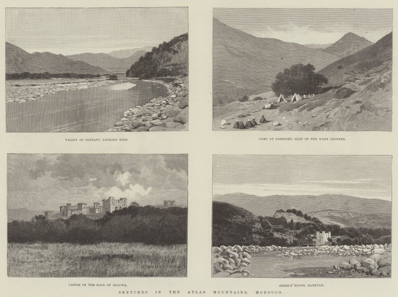 Esboços nas montanhas do Atlas, Marrocos de Charles Auguste Loye