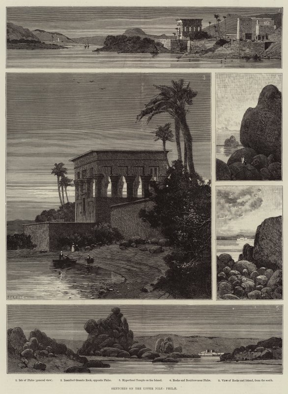 Esboços no Alto Nilo, Philae de Charles Auguste Loye