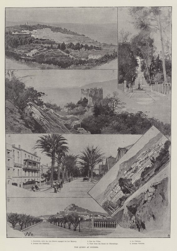 A rainha em Hyeres de Charles Auguste Loye