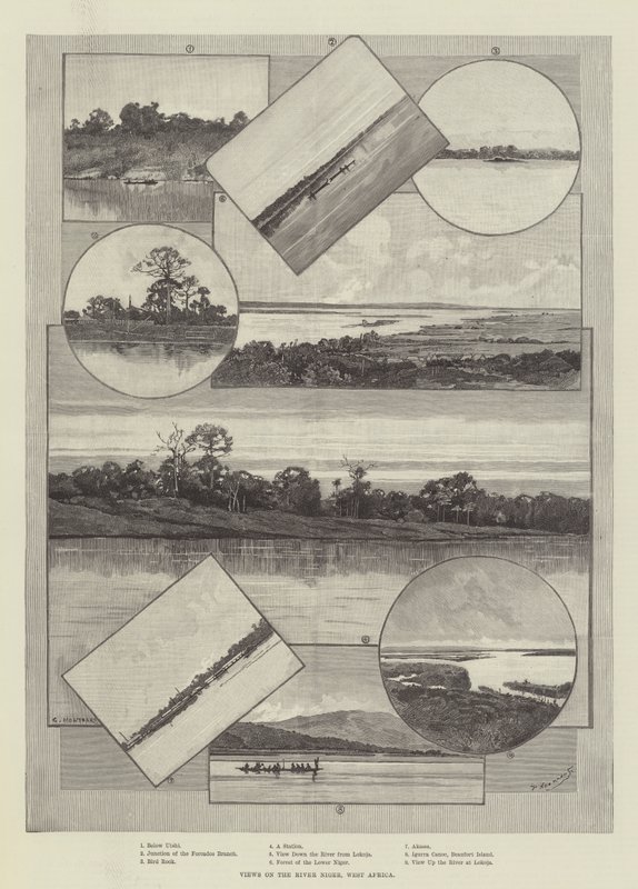 Vistas sobre o rio Níger, África Ocidental de Charles Auguste Loye