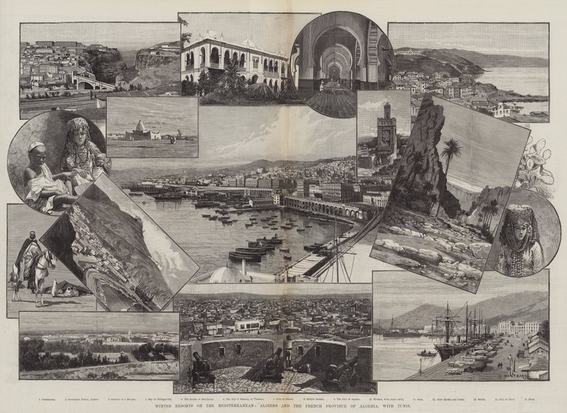 Estâncias de Inverno no Mediterrâneo, Argel e a Província Francesa da Argélia, com Tunes de Charles Auguste Loye