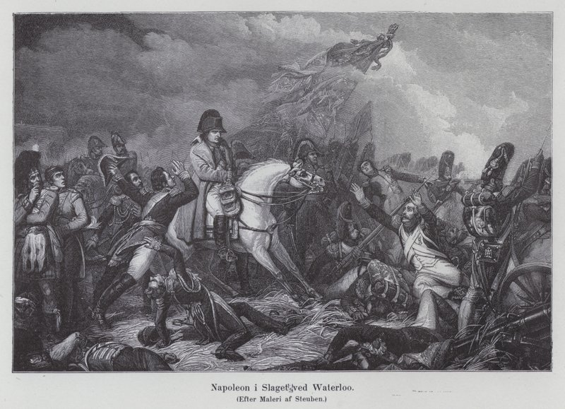 Napoleão na Batalha de Waterloo de Charles Auguste Steuben