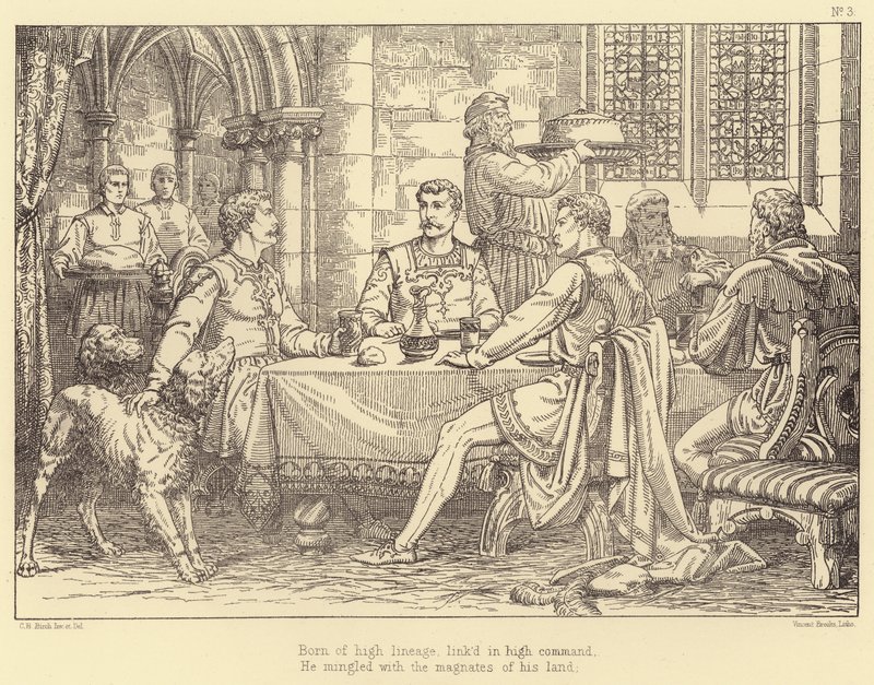 Ilustração para Lara, A Tale by Lord Byron (gravura) de Charles Bell Birch
