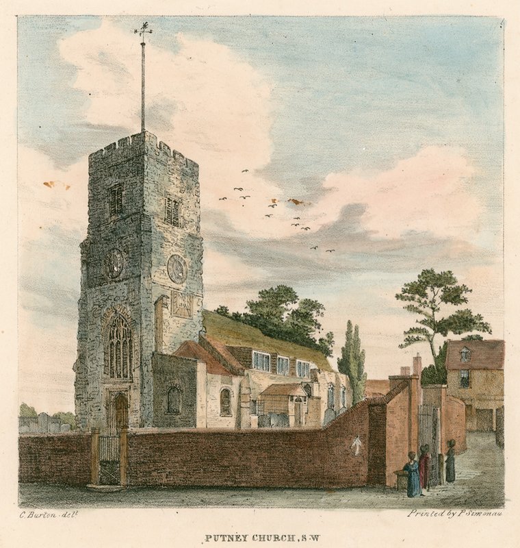 Igreja de Putney, em Londres de Charles Burton