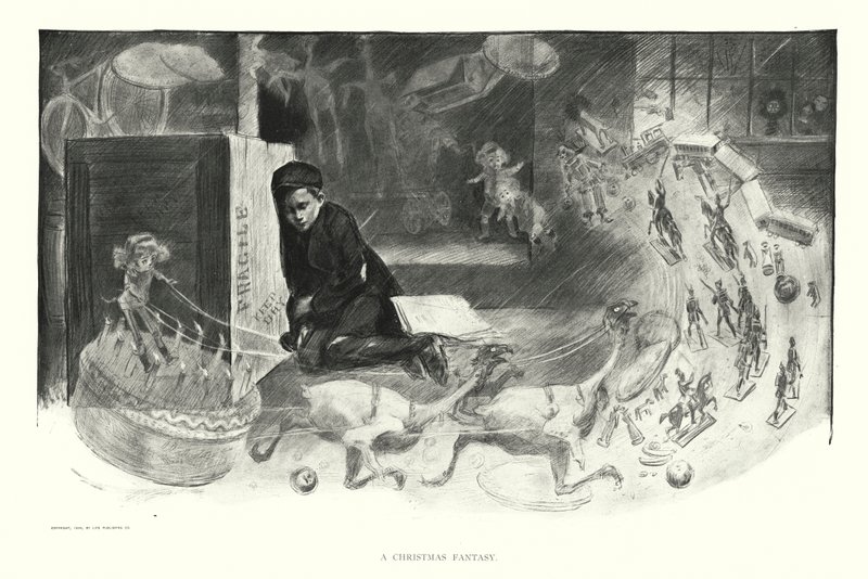 Uma fantasia de Natal (litografia) de Charles Dana Gibson