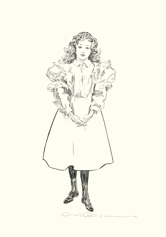 A Little American Girl (litografia) de Charles Dana Gibson