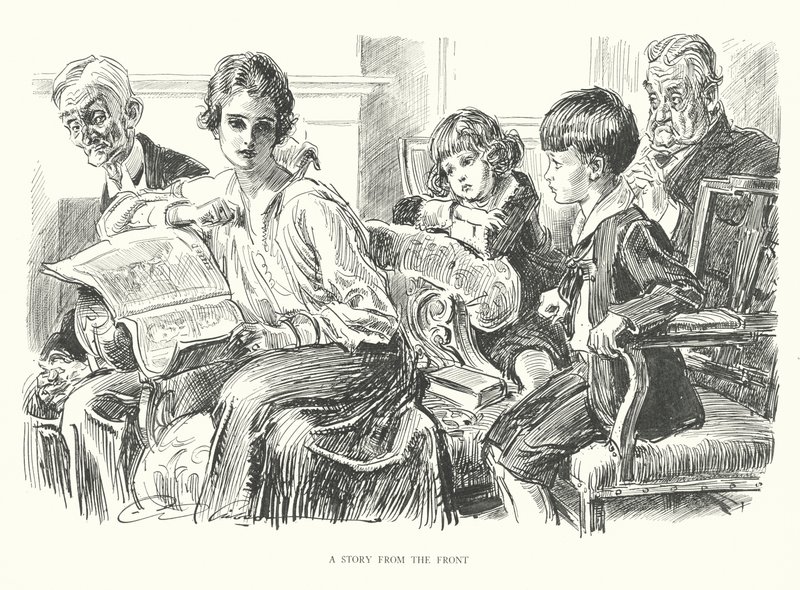 Uma história da frente (litografia) de Charles Dana Gibson