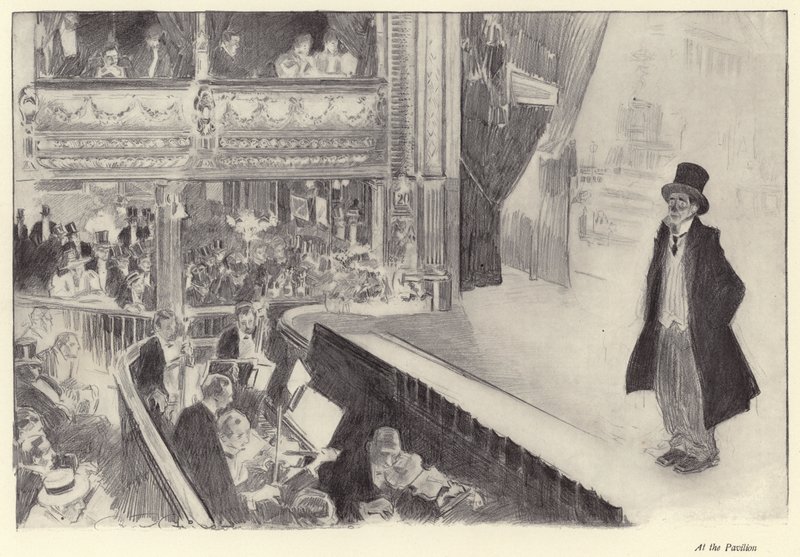 No pavilhão de Charles Dana Gibson