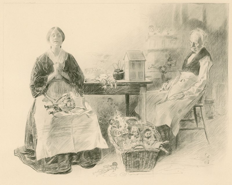 Caleb Plummer e sua filha de Charles Dana Gibson