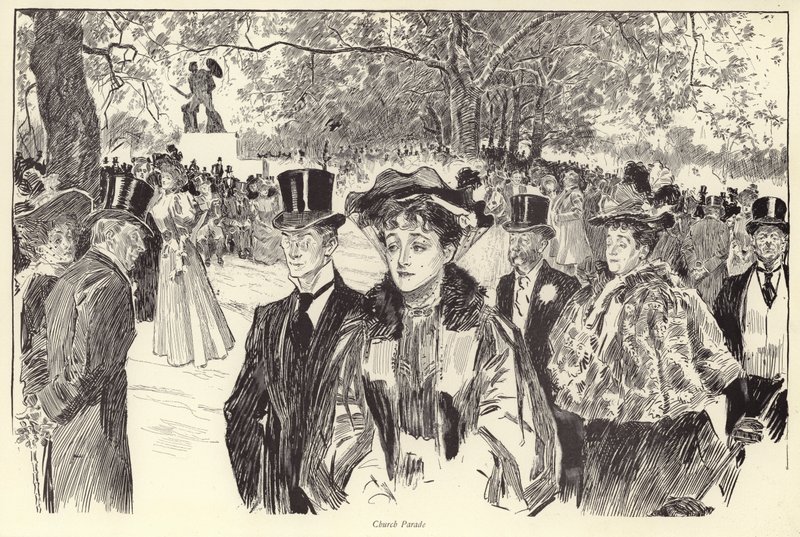 Desfile da Igreja, Hyde Park de Charles Dana Gibson