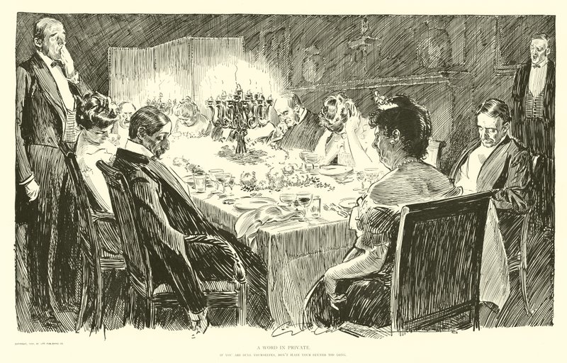 Não tenha seu jantar muito tempo de Charles Dana Gibson