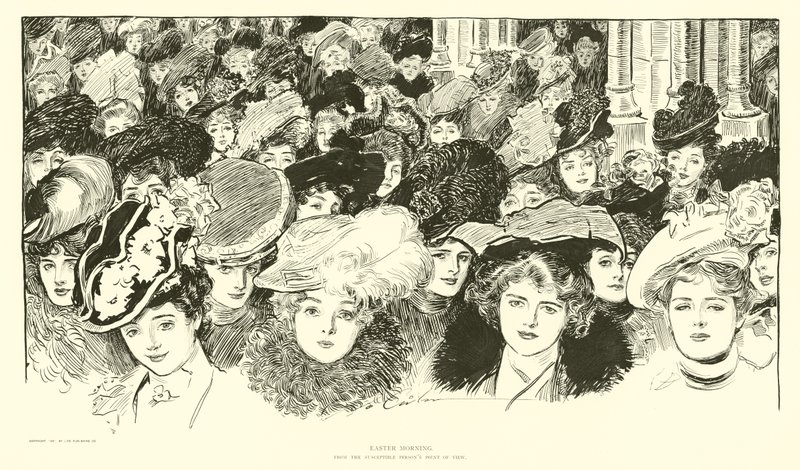 Manhã de Páscoa, do ponto de vista das pessoas suscetíveis de Charles Dana Gibson