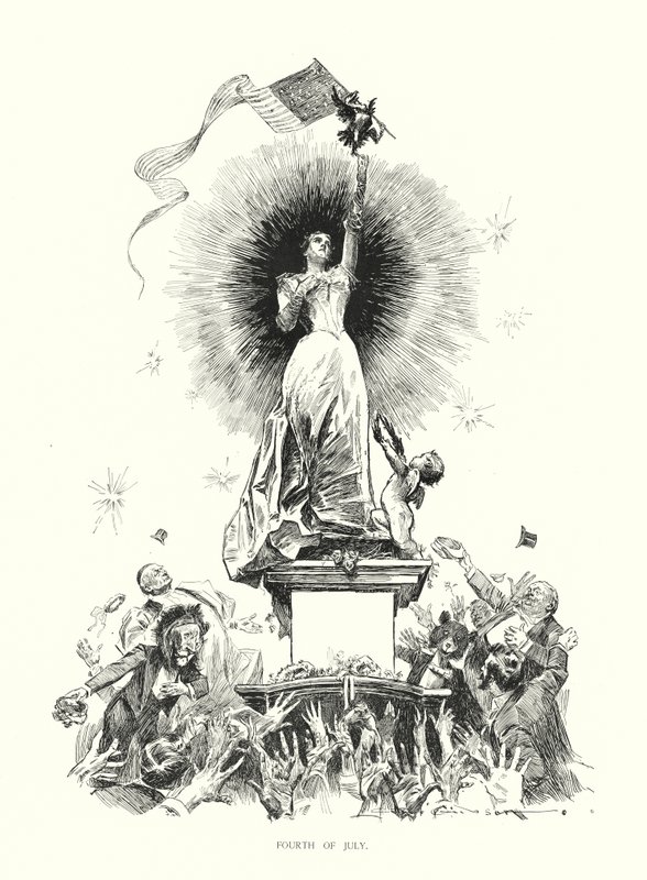 Quatro de julho (litografia) de Charles Dana Gibson