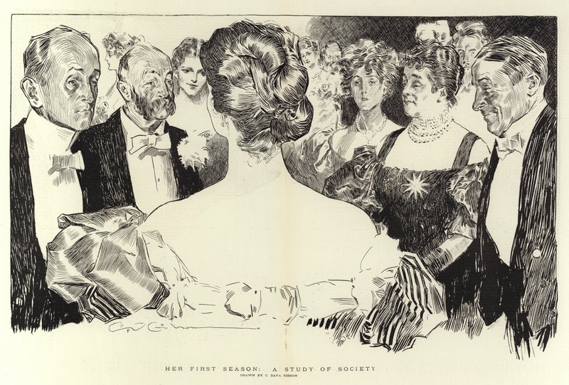 Sua primeira temporada, um estudo da sociedade de Charles Dana Gibson