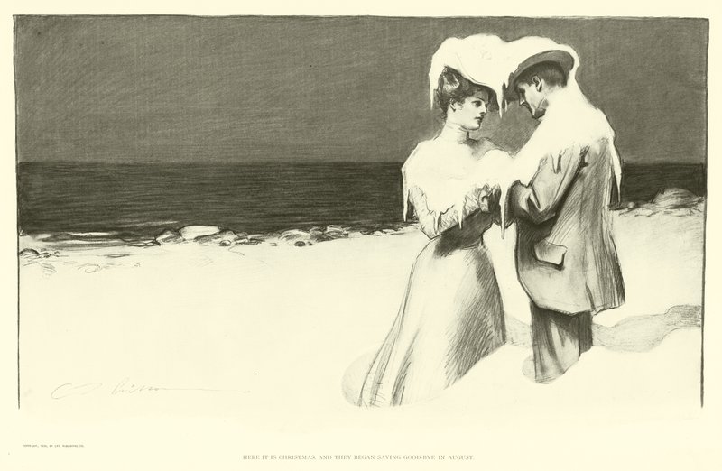 Aqui é Natal e eles começaram a se despedir em agosto de Charles Dana Gibson