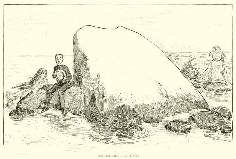 Ilustração para a escada social de Charles Dana Gibson