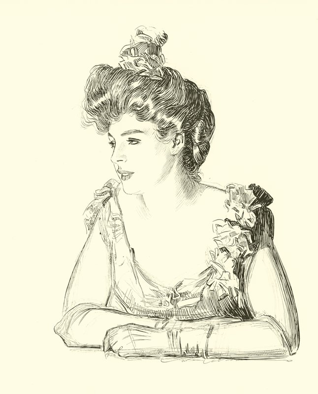 Ilustração para a escada social de Charles Dana Gibson