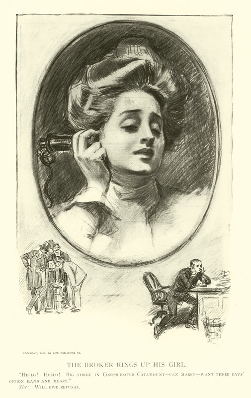 Ilustração para a escada social de Charles Dana Gibson